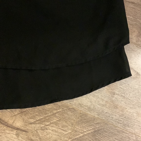 Monteau Los Angeles black women’s flowy cap sleeve blouse size S black - Picture 7 of 7